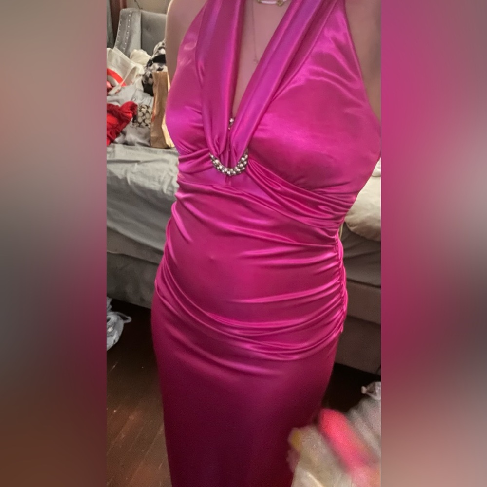 My Michelle Pink Dress with rhinestones in the front